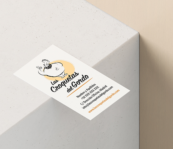 Diseño Tarjeta Corporativa empresa Croquetas Gabriela de la Serna